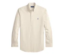 Gestreiftes Button-down-Hemd - Nude