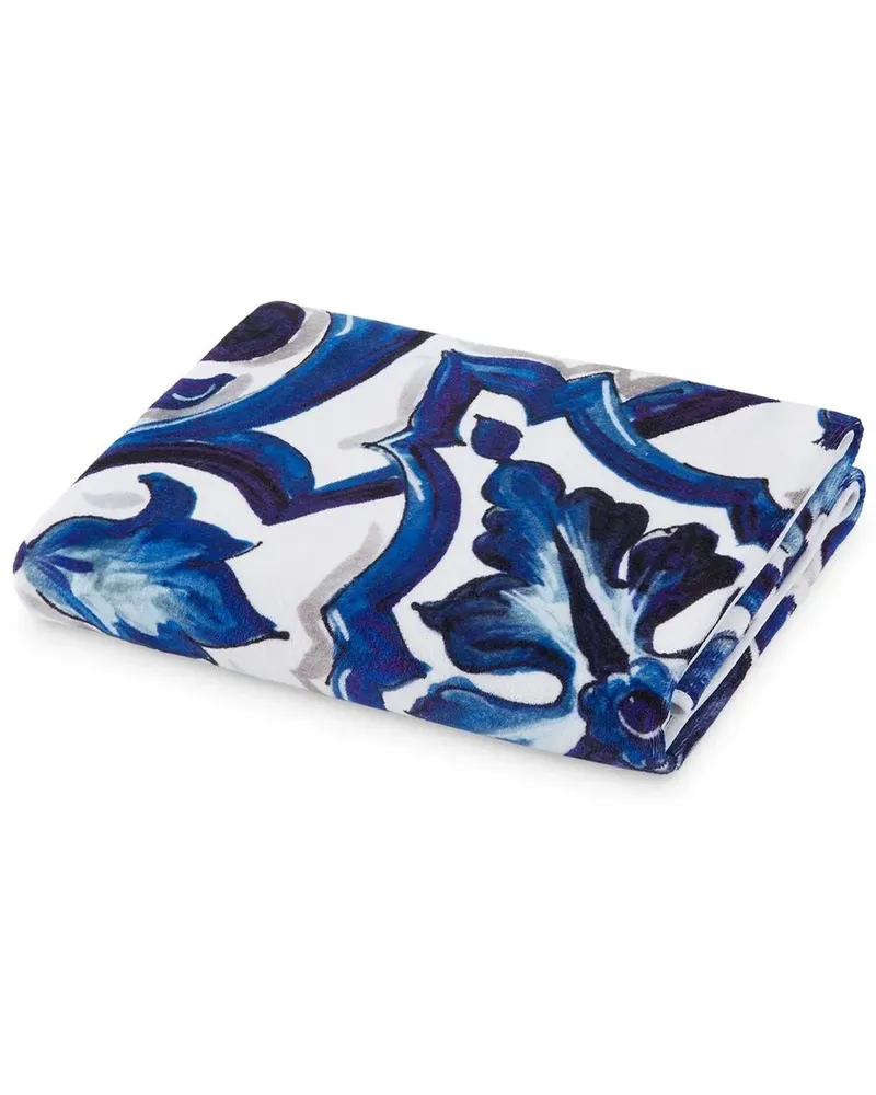 Dolce & Gabbana Badetuch mit Print - Weiß Weiß