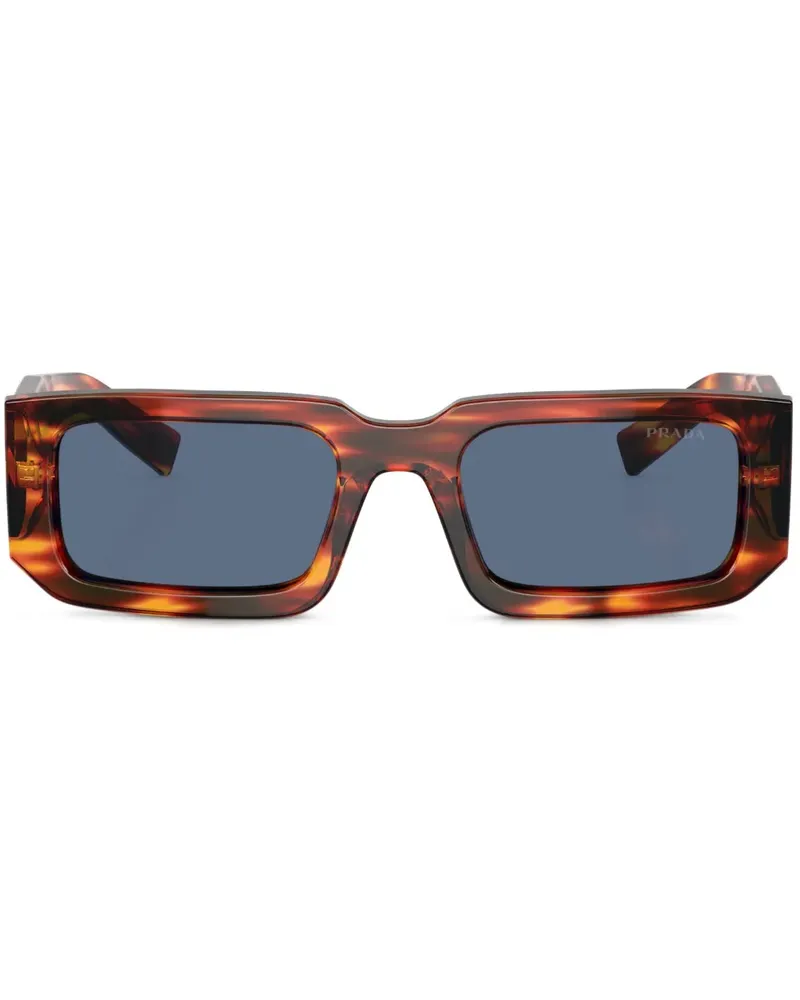 Prada Eckige Sonnenbrille in Schildpattoptik - Braun Braun