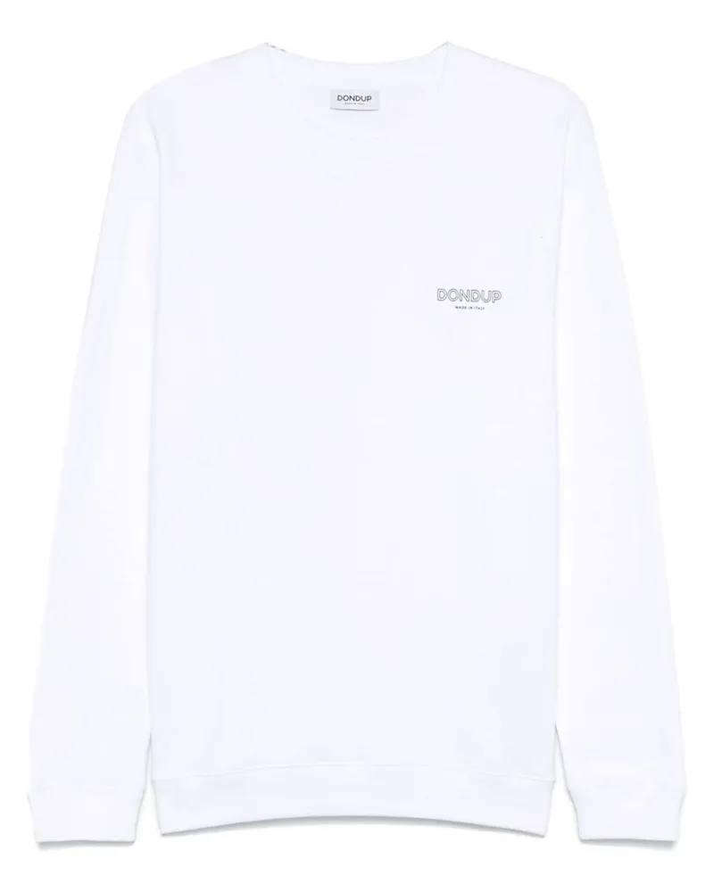 Dondup Sweatshirt mit erhöhtem Logo - Weiß Weiß