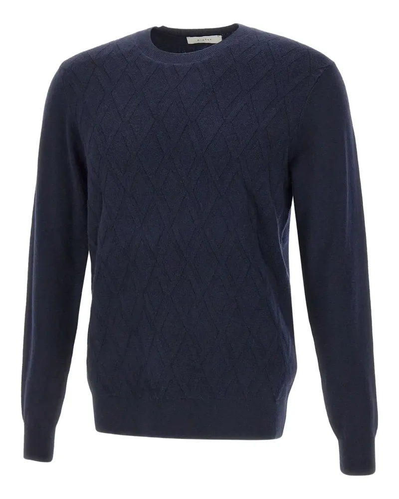Diktat diamond-pattern sweater - Blau Blau