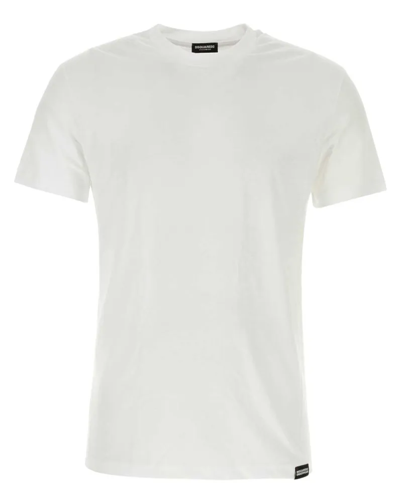 Dsquared2 3 T-Shirts mit Logo-Patch - Weiß Weiß