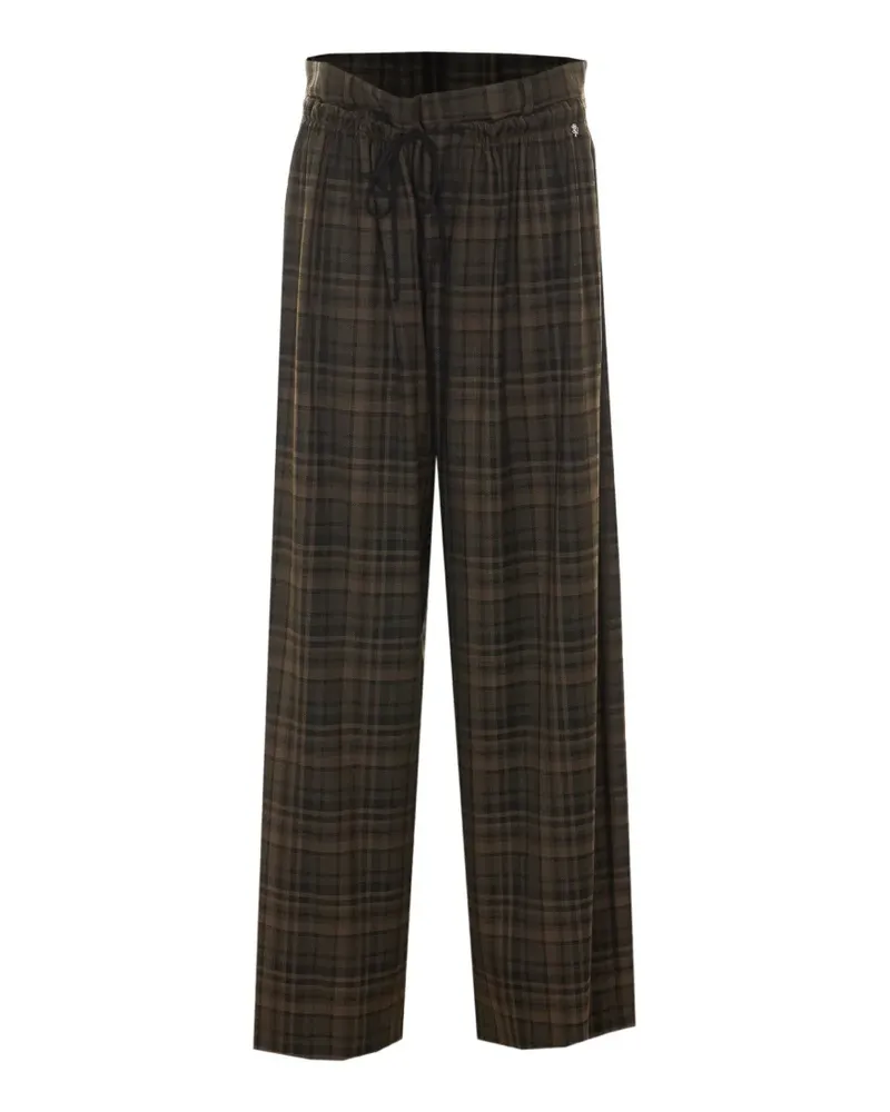Aniye By Kordelzug-Hose mit Karomuster - Braun Braun