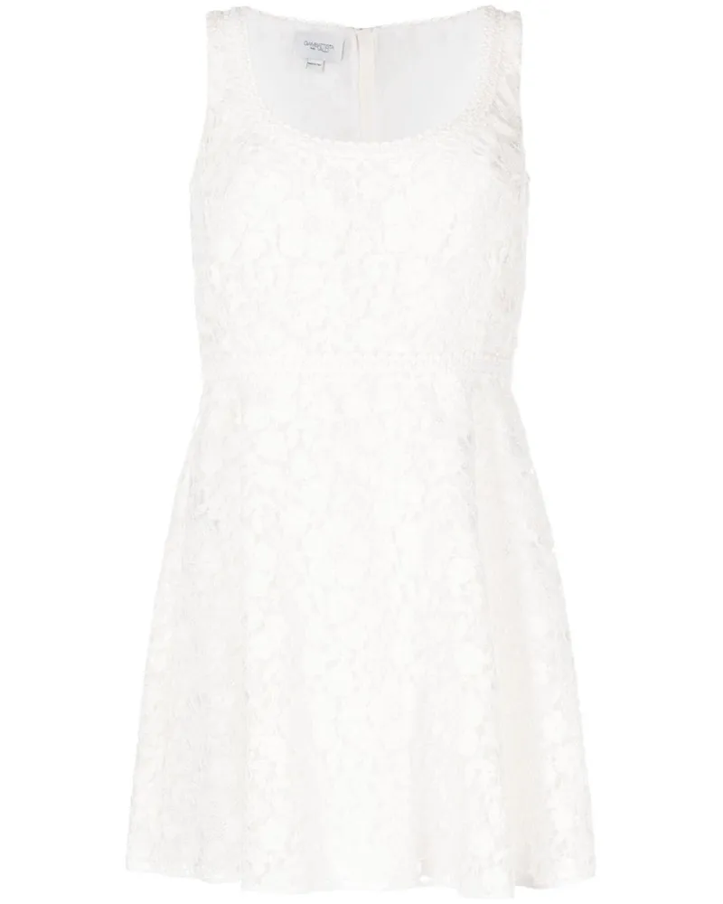 Giambattista Valli Ärmelloses Minikleid aus Spitze - Weiß Weiß