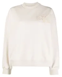 Calvin Klein Pullover mit tiefen Schultern Nude