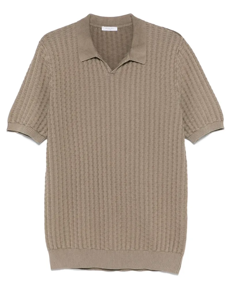 Boglioli Gestricktes Poloshirt - Grün Grün