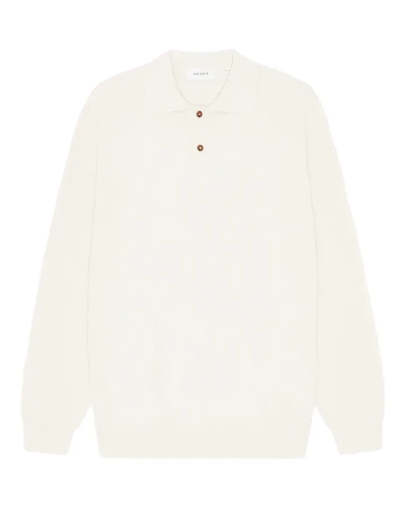 LES DEUX Strukturiertes Poloshirt - Nude Nude