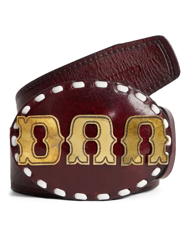 Dsquared2 Gürtel mit goldfarbener Logo-Prägung - Rot Rot