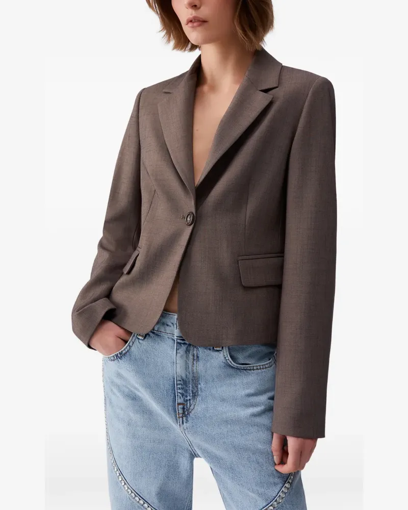 Liu Jo single-breasted cropped blazer - Braun Braun