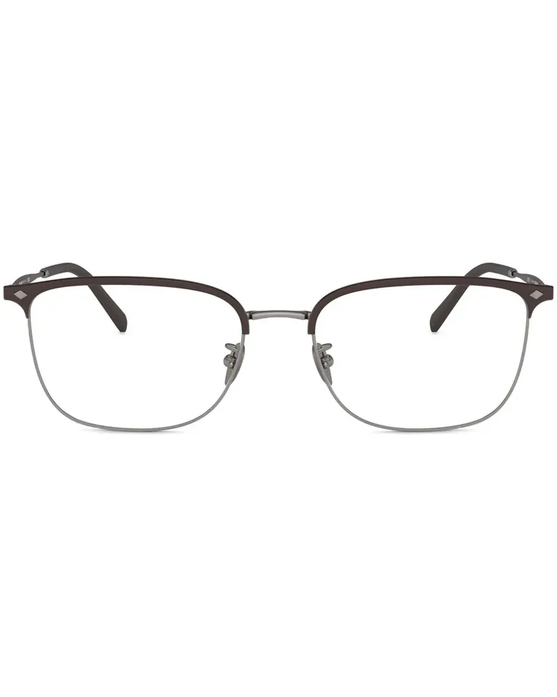 Giorgio Armani Brille mit eckigem Gestell - Grau Grau