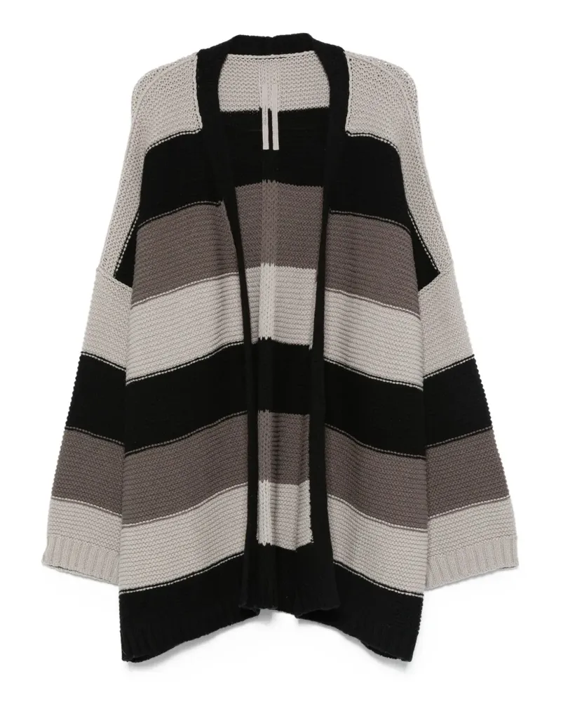 Rick Owens Gestreifter Cardigan - Schwarz Schwarz