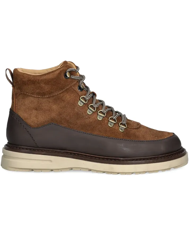 Gant Hillprep lace-up panelled hiking boots - Braun Braun