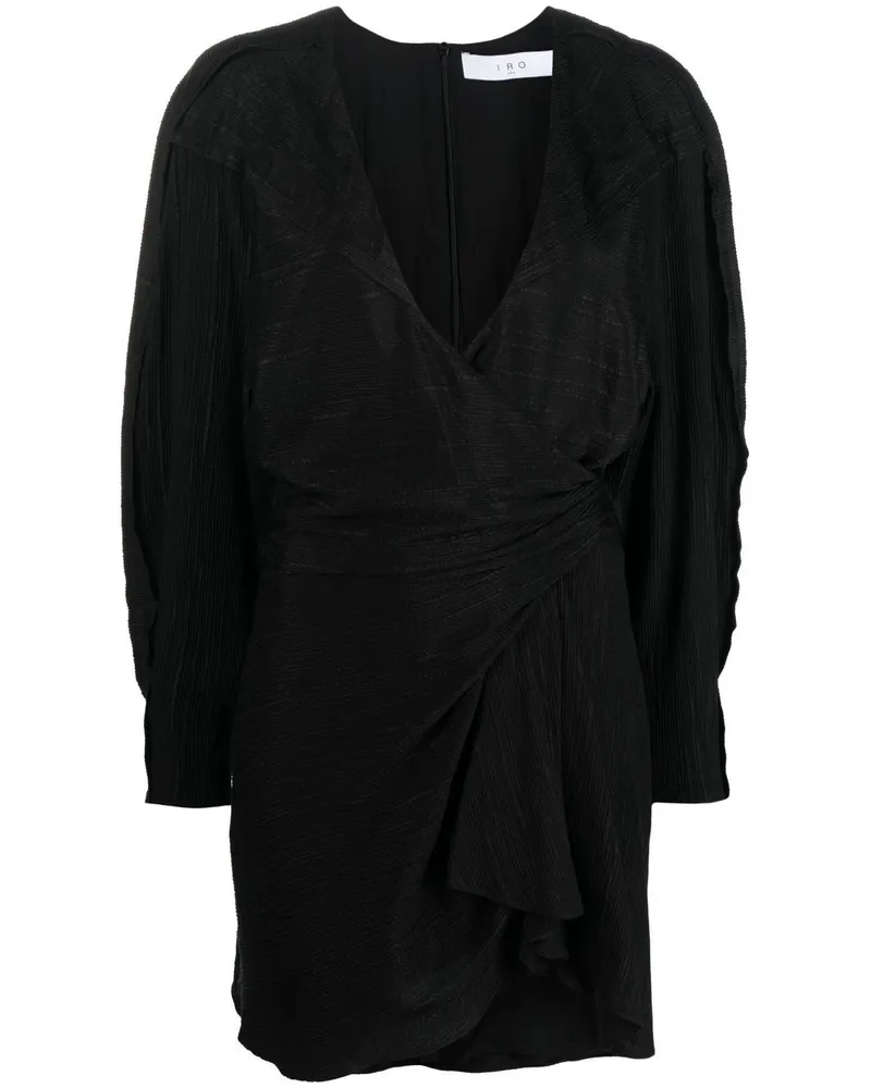 IRO Nokia Wickelkleid - Schwarz Schwarz