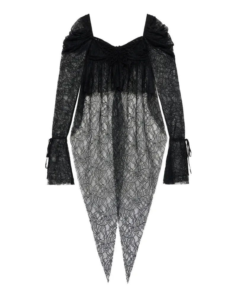 Blumarine Bluse aus Spitze - Schwarz Schwarz