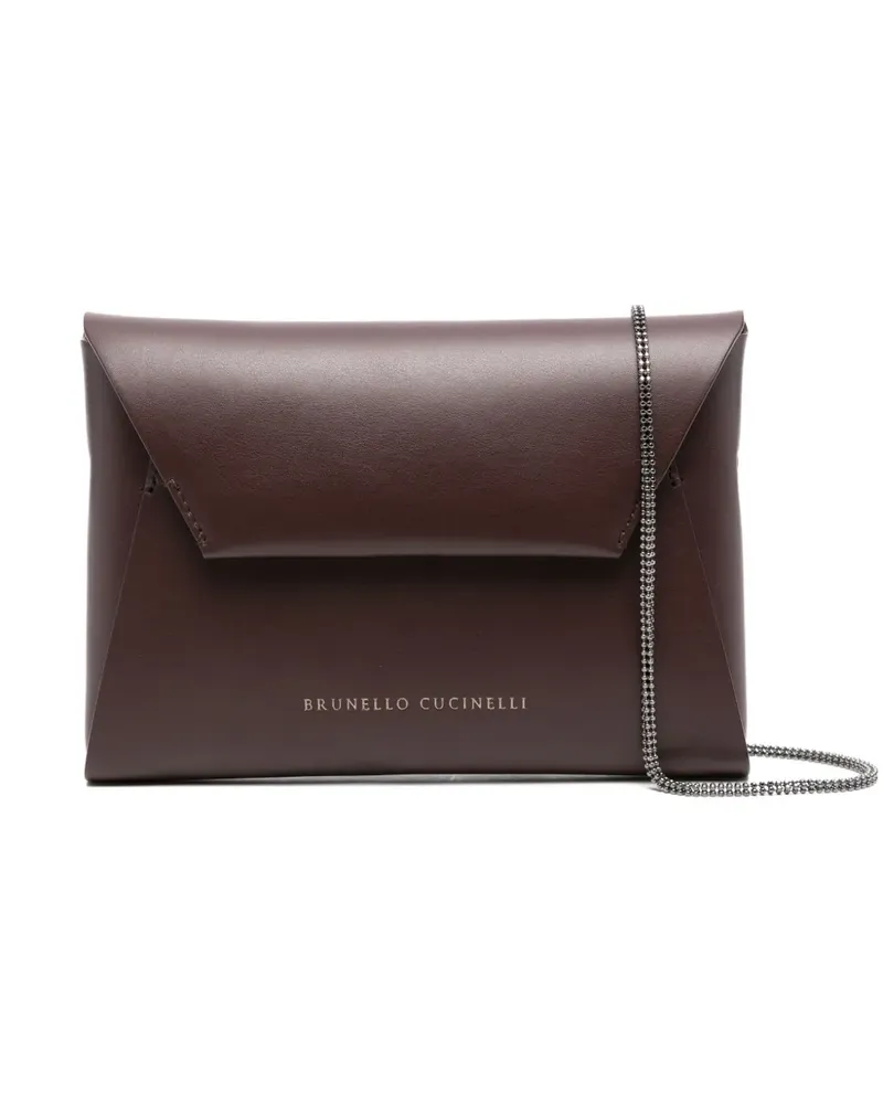 Brunello Cucinelli Clutch mit Kuvertform - Rot Rot