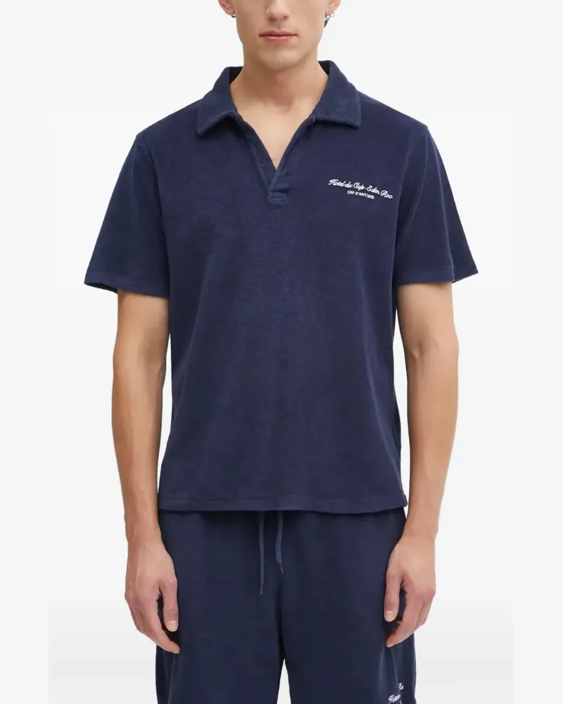 SPORTY & RICH Hotel Eden Roc short-sleeve polo shirt - Blau Blau