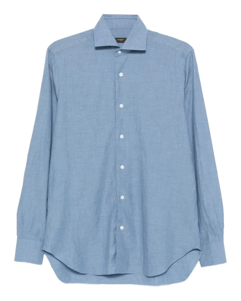 BARBA Langärmeliges Hemd - Blau Blau