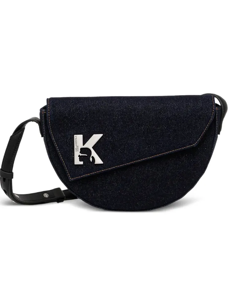 Karl Lagerfeld Mini-Tasche mit Logo-Schild - Blau Blau