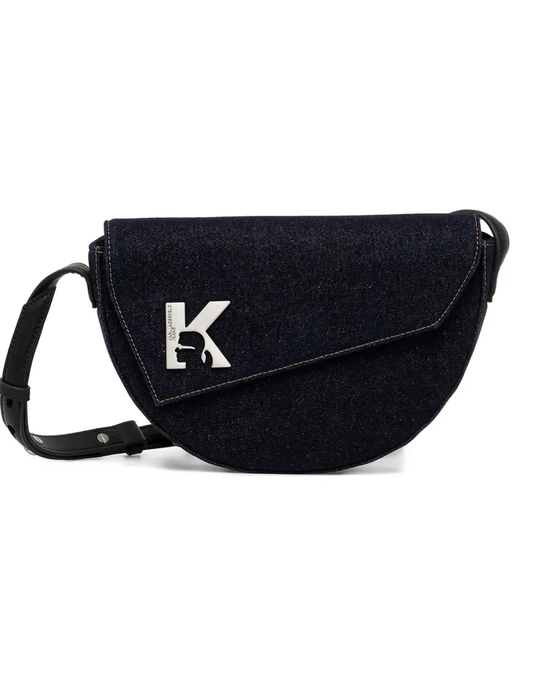 Karl Lagerfeld logo-plaque mini bag - Blau Blau