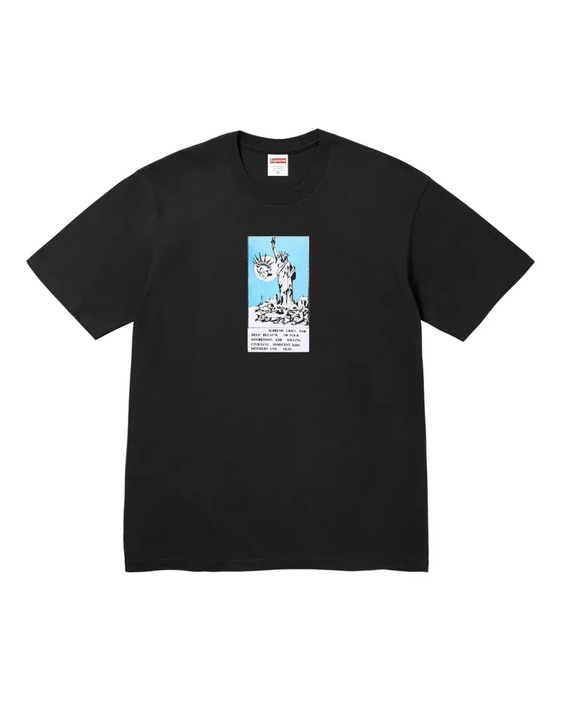 Supreme Being T-Shirt mit Liberty-Print - Schwarz Schwarz