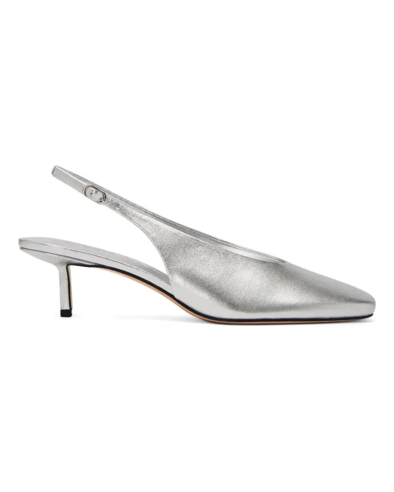 Studio Amelia Sierra Slingback-Pumps mit eckiger Kappe - Silber Silber