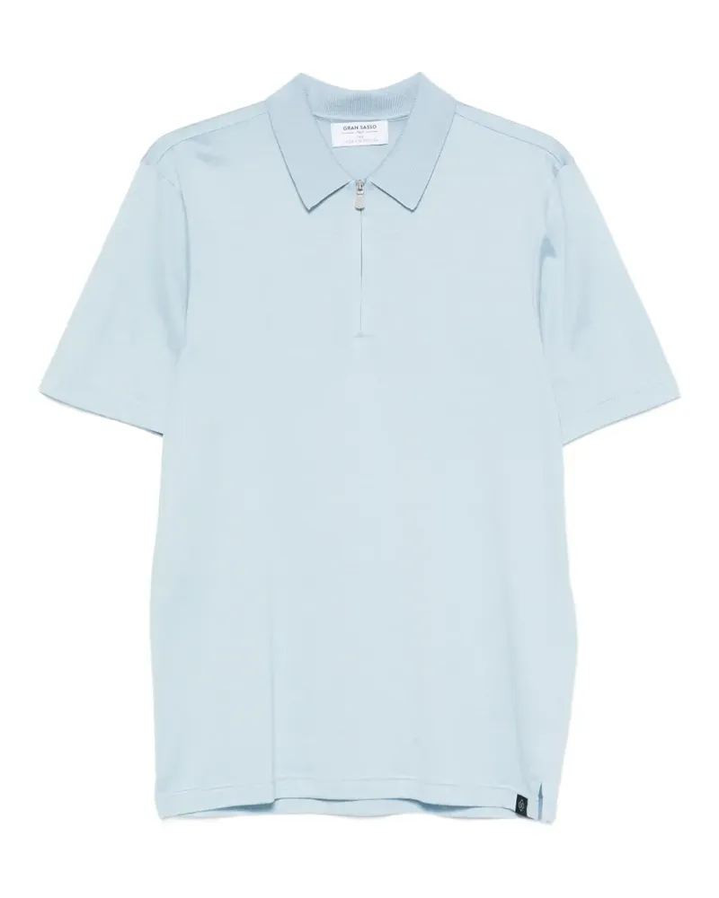 Gran Sasso zip-fastening short-sleeve polo shirt - Blau Blau