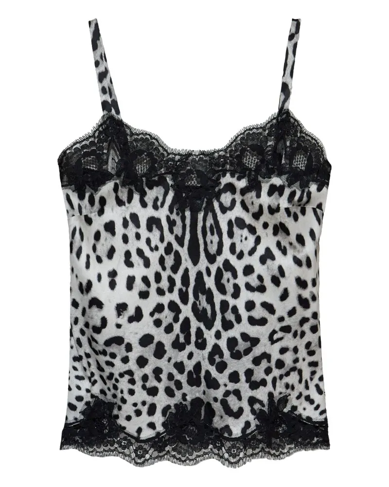 Dolce & Gabbana Camisole-Top mit Leoparden-Print - Grau Grau