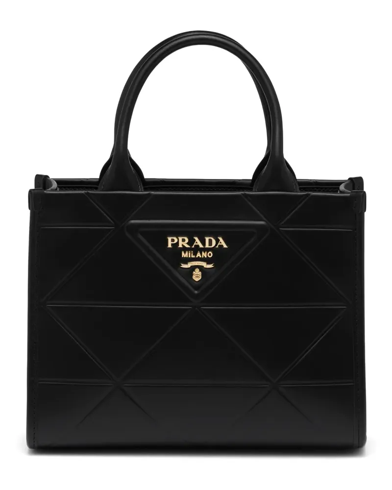 Prada Kleine Symbole Handtasche - Schwarz Schwarz