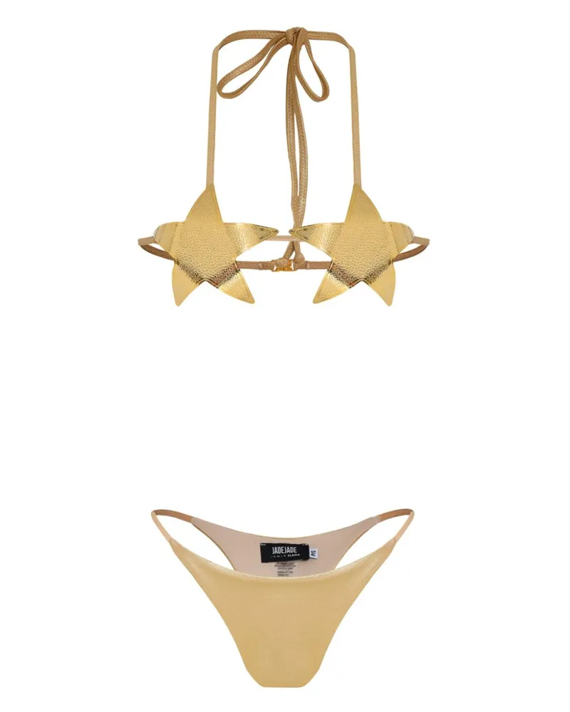 Amir Slama Bikini mit Sterndetail - Gold Gold