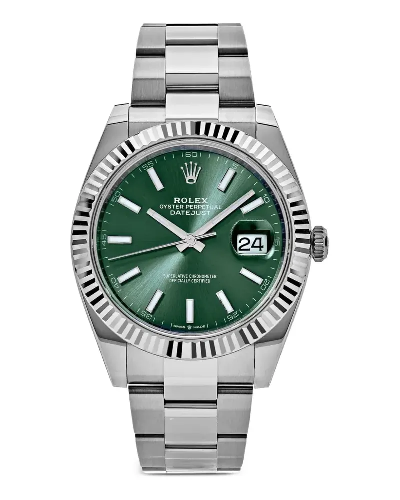 Rolex 2025 ungetragene Datejust Wimbledon Armbanduhr 41mm - Grün Grün