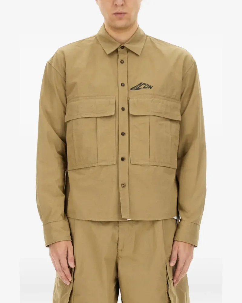 Dsquared2 Hemd mit Logo-Print - Nude Nude
