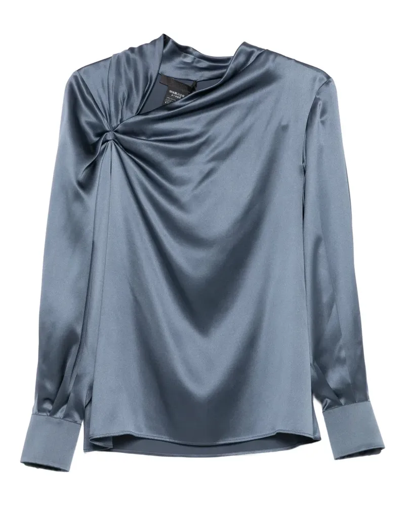Max Mara Bluse mit Knotendetail - Blau Blau