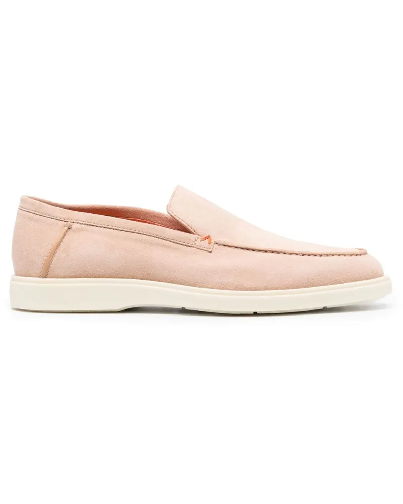 Santoni Loafer aus Wildleder - Nude Nude