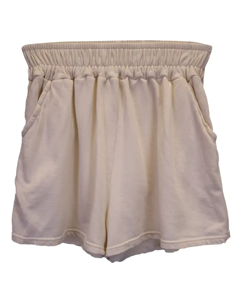 FRANKIE Shop cotton ribbed shorts - Nude Nude