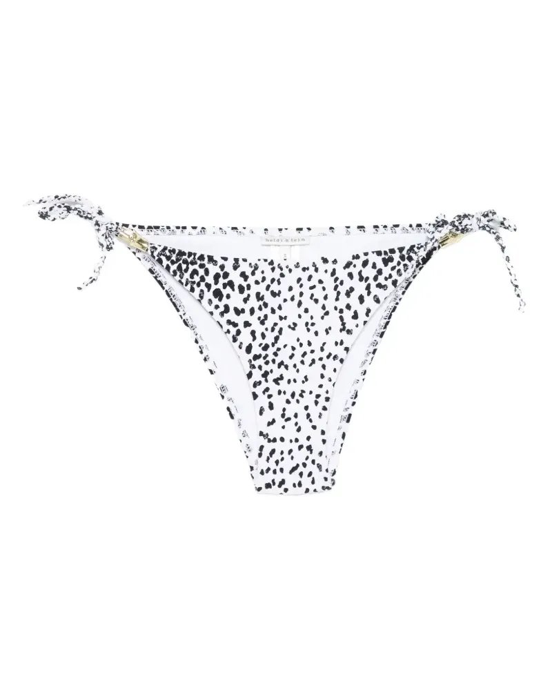 Heidi Klein animal-print side-tie bikini bottoms - Weiß Weiß