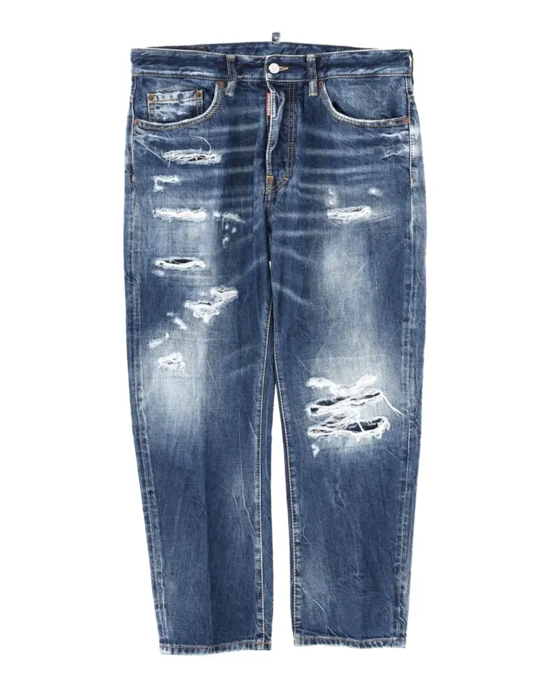 Dsquared2 Ausgeblichene Jeans im Distressed-Look - Blau Blau