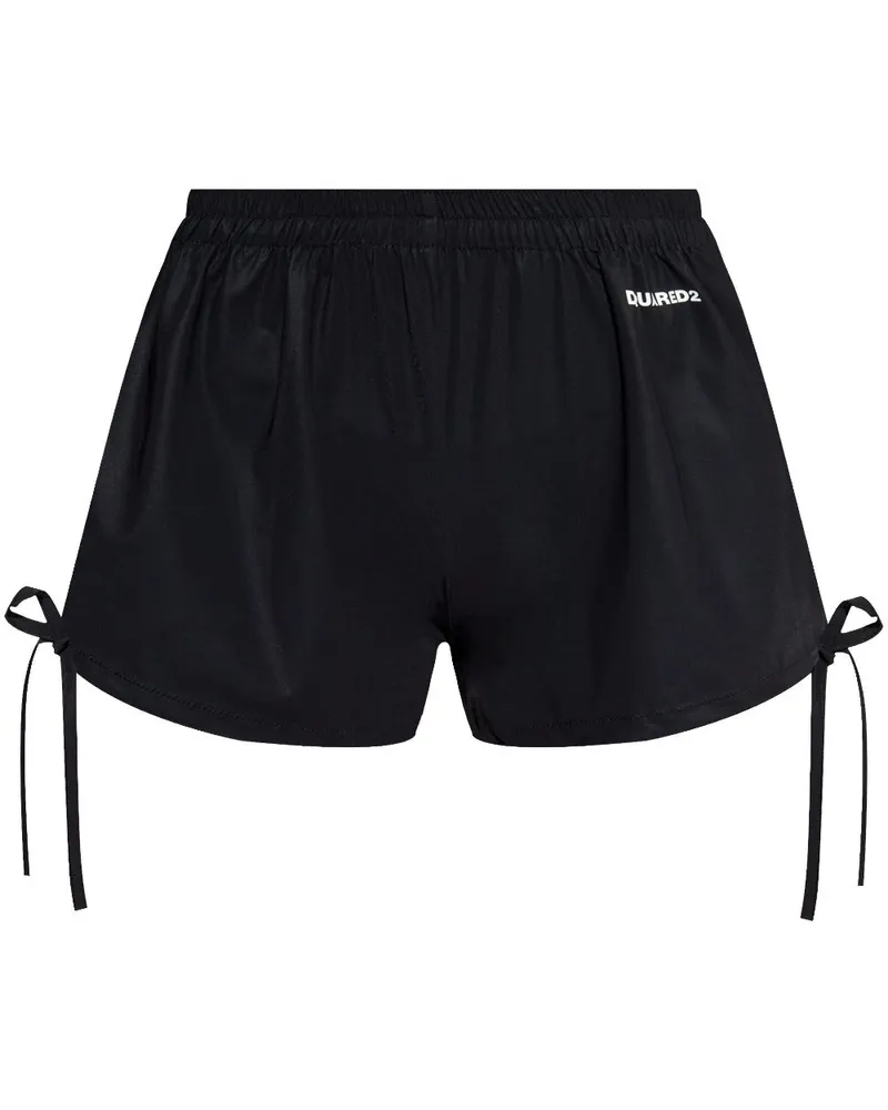 Dsquared2 Shorts mit Logo-Print - Schwarz Schwarz