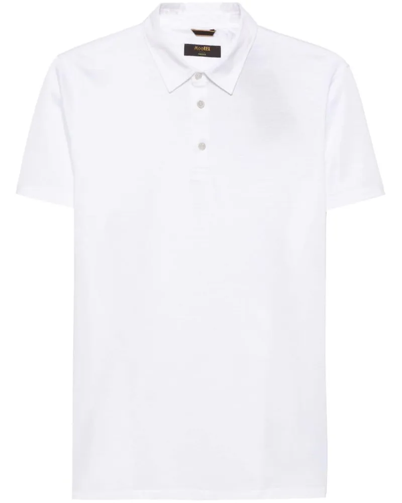 MOORER Klassisches Poloshirt - Weiß Weiß