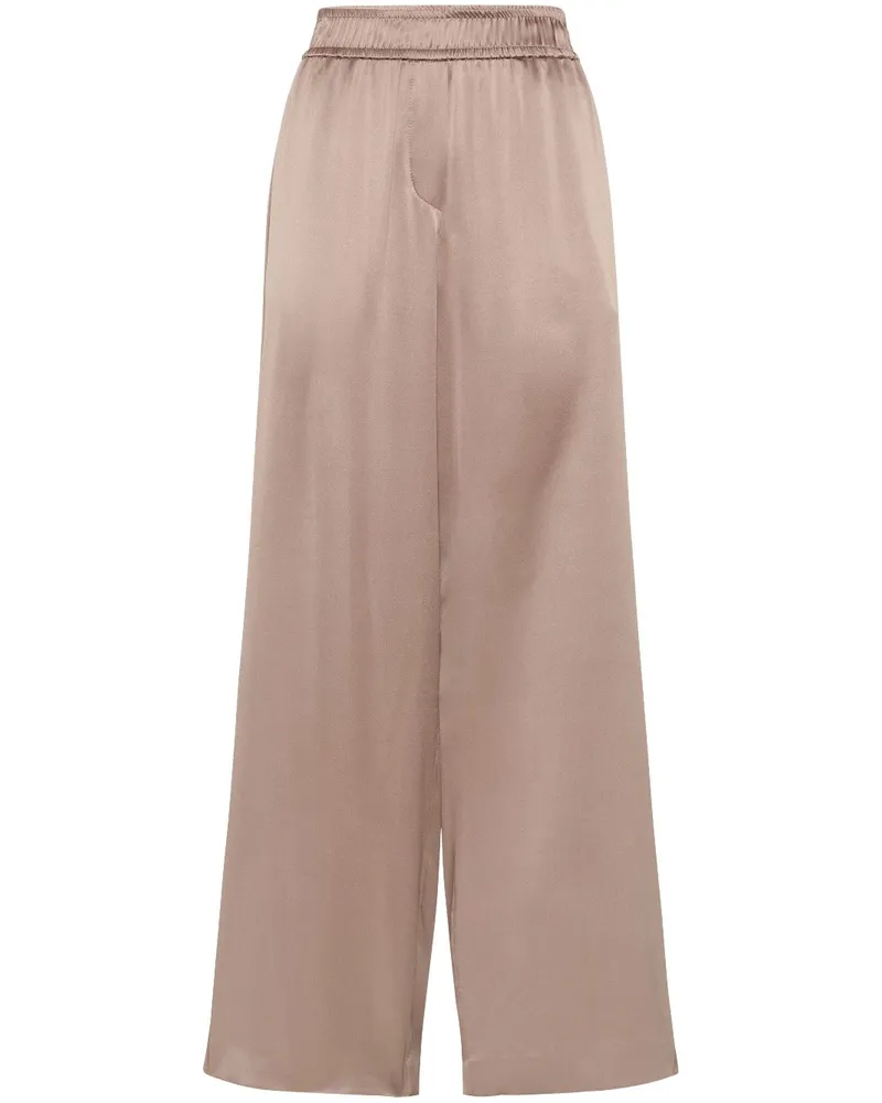 Brunello Cucinelli Hose aus Seidensatin - Nude Nude