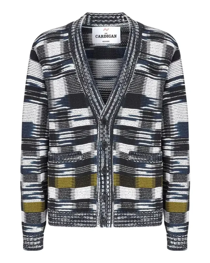 Missoni intarsia-knit V-neck cardigan - Blau Blau