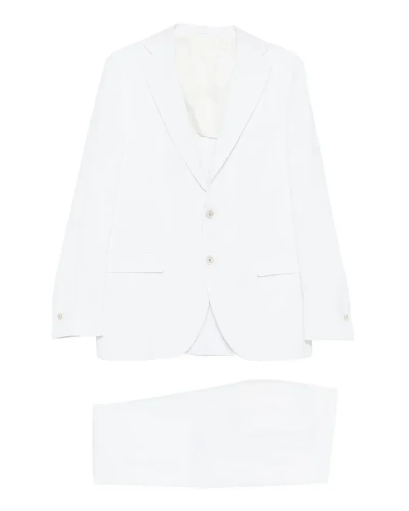 Eleventy Einreihiger Anzug - Weiß Weiß