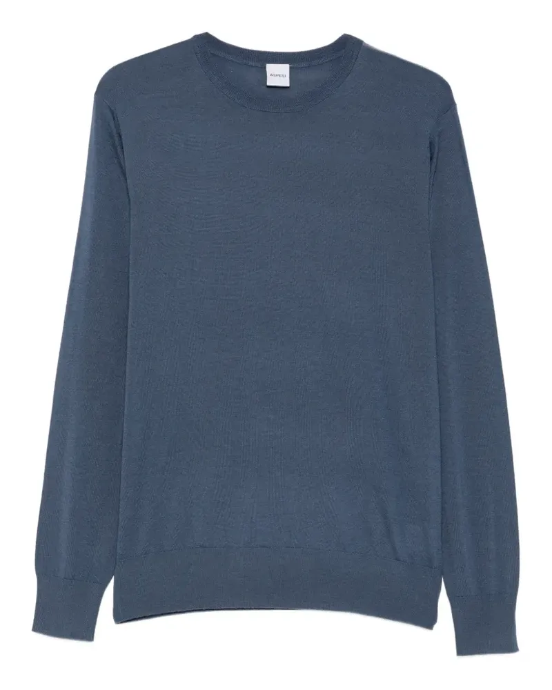 ASPESI Pullover mit rundem Ausschnitt - Blau Blau