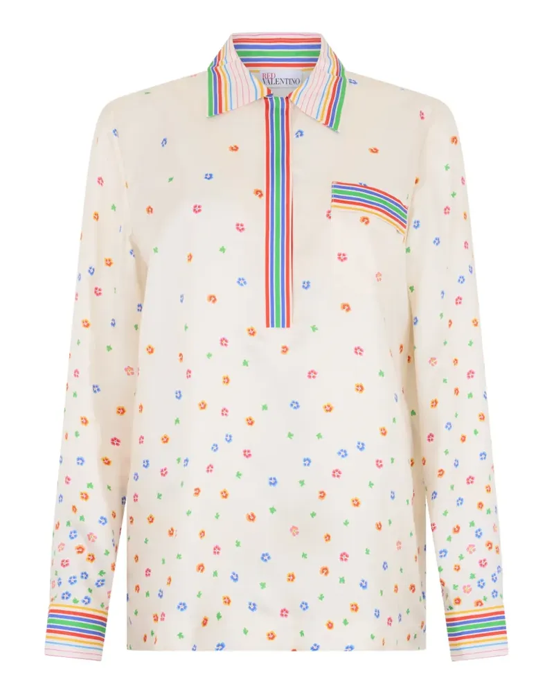 Valentino Garavani Hemd mit Blumen-Print - Nude Nude