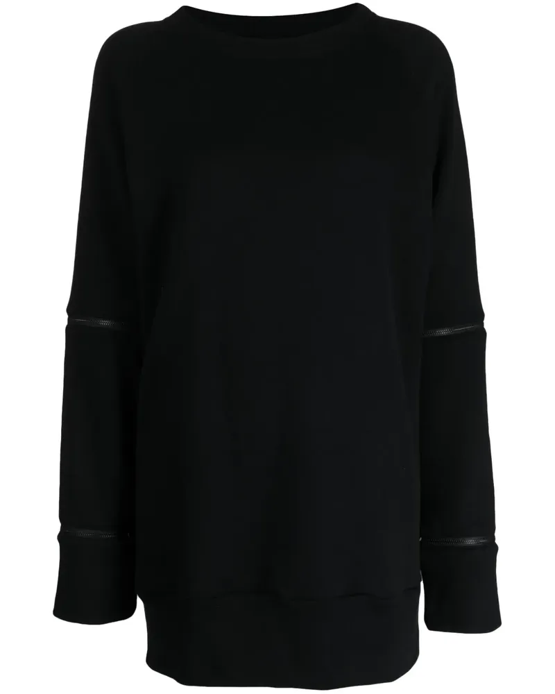 Yohji Yamamoto Sweatshirt mit Reißverschlussdetail - Schwarz Schwarz