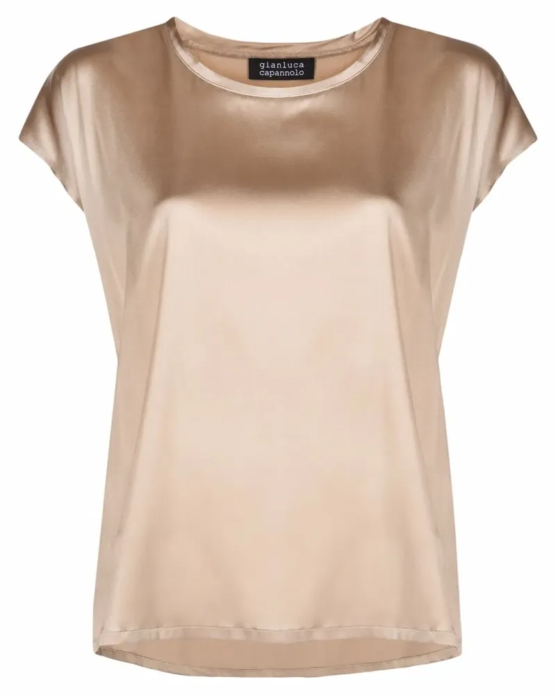 Gianluca Capannolo T-Shirt mit Satin-Finish - Nude Nude
