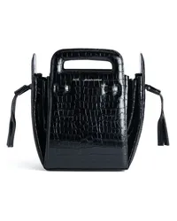 AMI Paris Accordeon Handtasche Schwarz