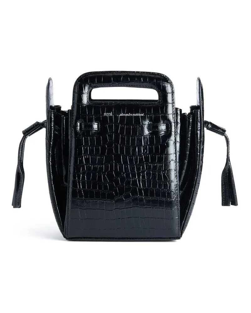 AMI Paris Accordeon Handtasche Schwarz