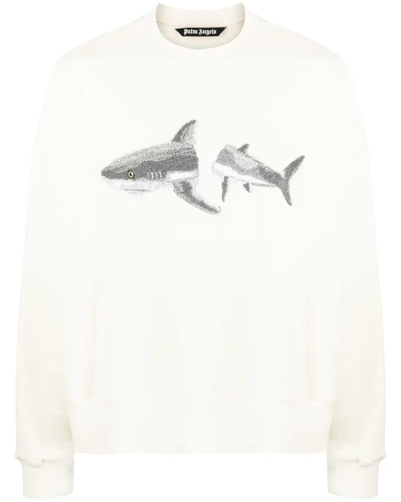 Palm Angels Sweatshirt mit Hai - Nude Nude
