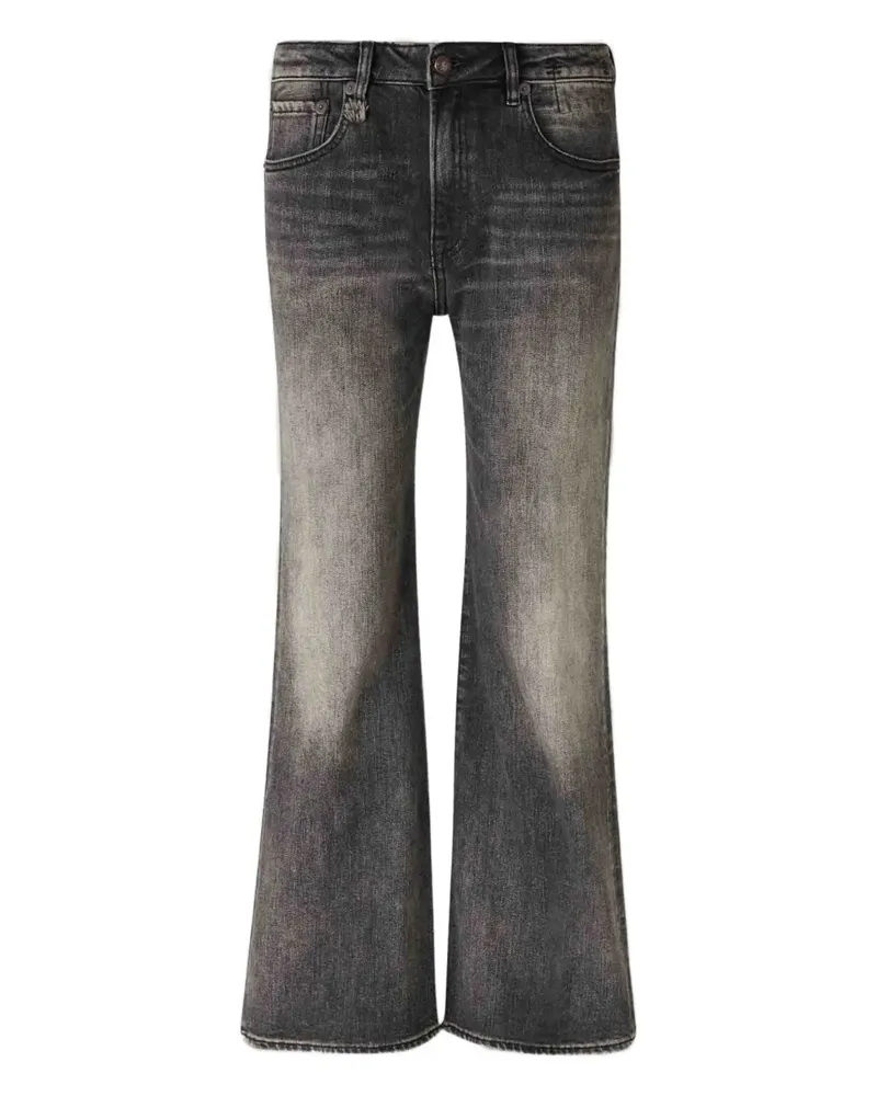 R13 faded cotton jeans - Schwarz Schwarz