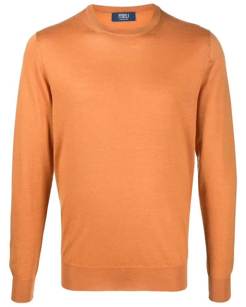 Fedeli Pullover mit Rundhalsausschnitt - Orange Orange